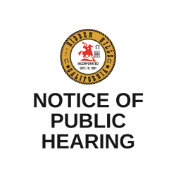 Public Hearing – City Council Meeting 11-13-23